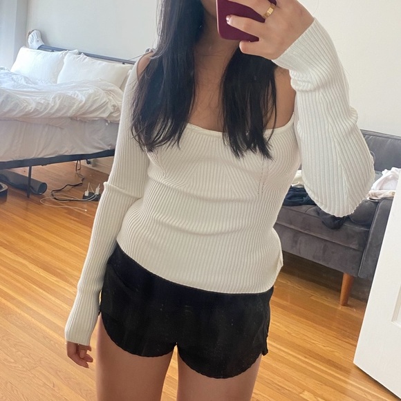 Isalis white ribbed top - Picture 1 of 1